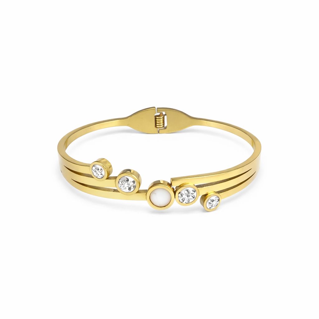 Anti Tarnish Waterproof Multi Stone Modern Bracelet