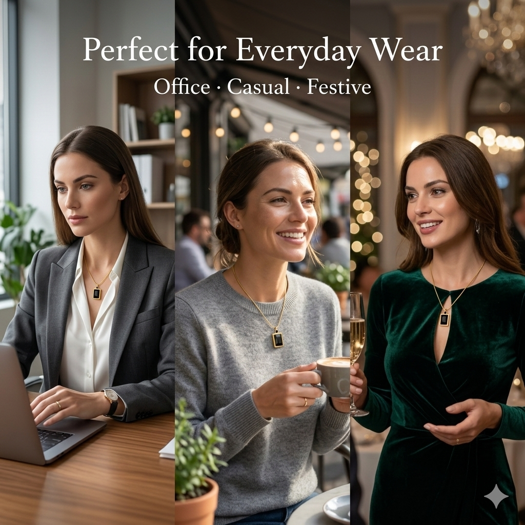 everyday use of anti-tarnish minimal necklace like in office, party or festival