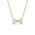 Anti-tarnish minimal bow pendant necklace for girls and women by Cosypick Jewels