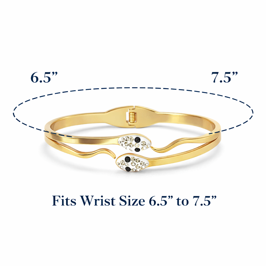 Size guide for anti-tarnish snake bracelet