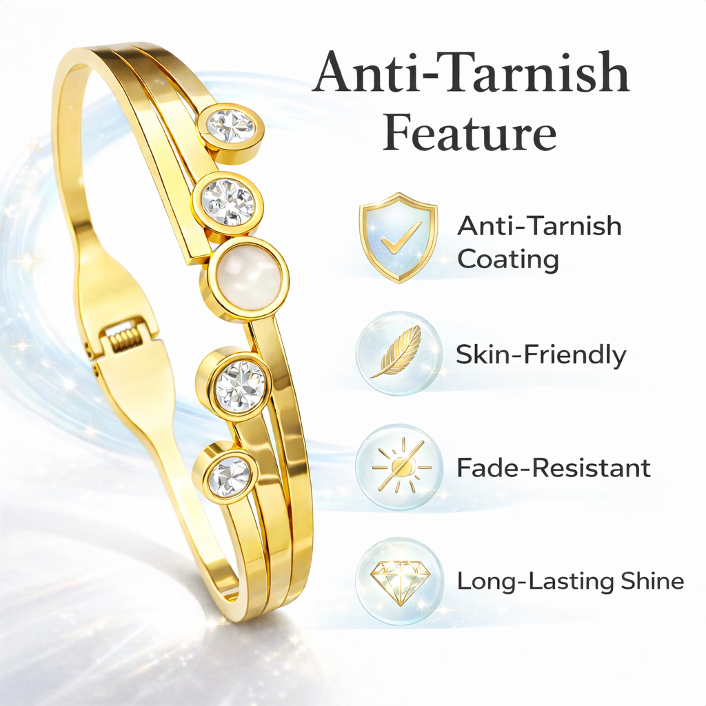 Waterproof anti-tarnish stone studded bracelet bracelet for daily wear