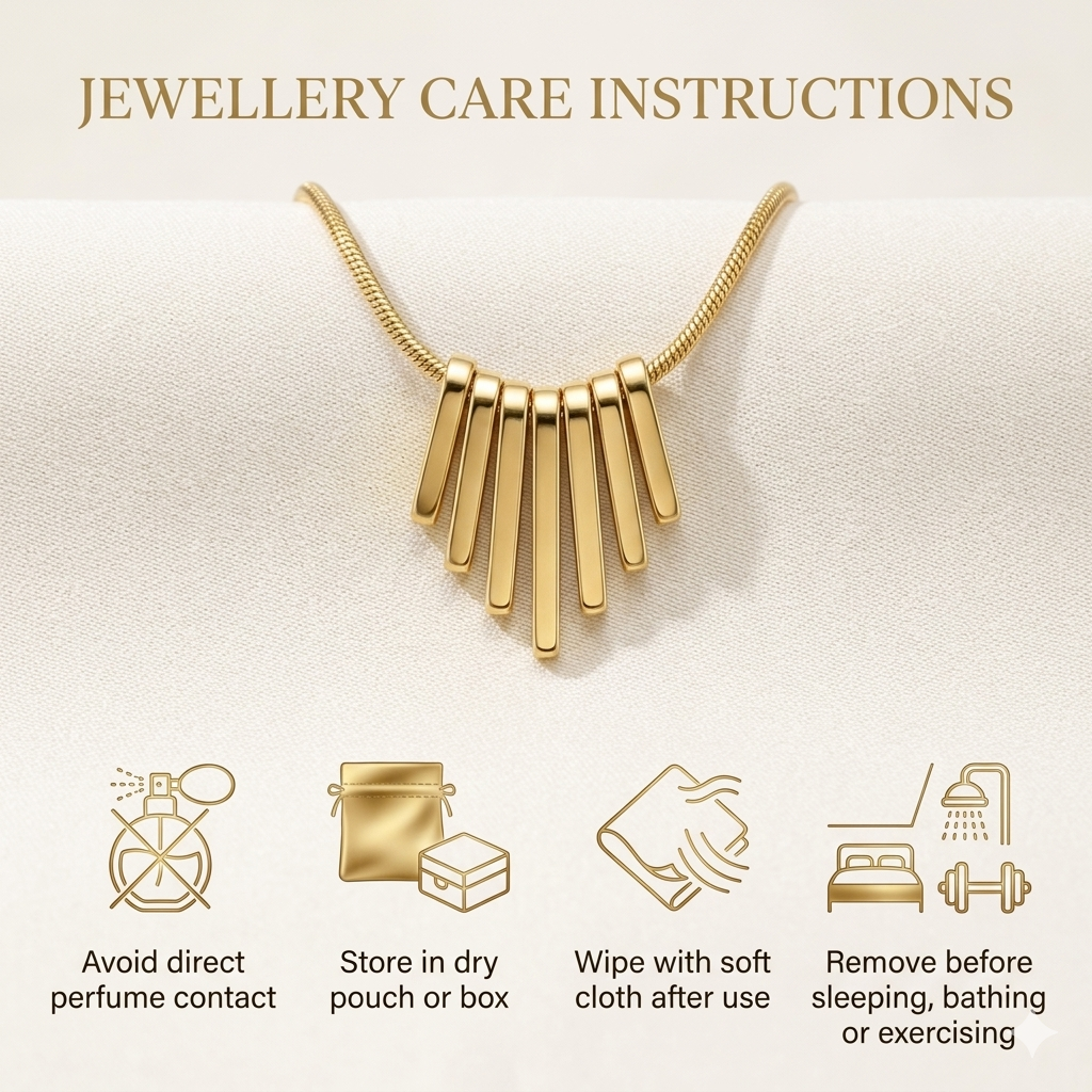 Minimal Gold Plated Bar Pendant Necklace for Women