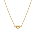 Minimal gold knot necklace with anti-tarnish finish for everyday wear