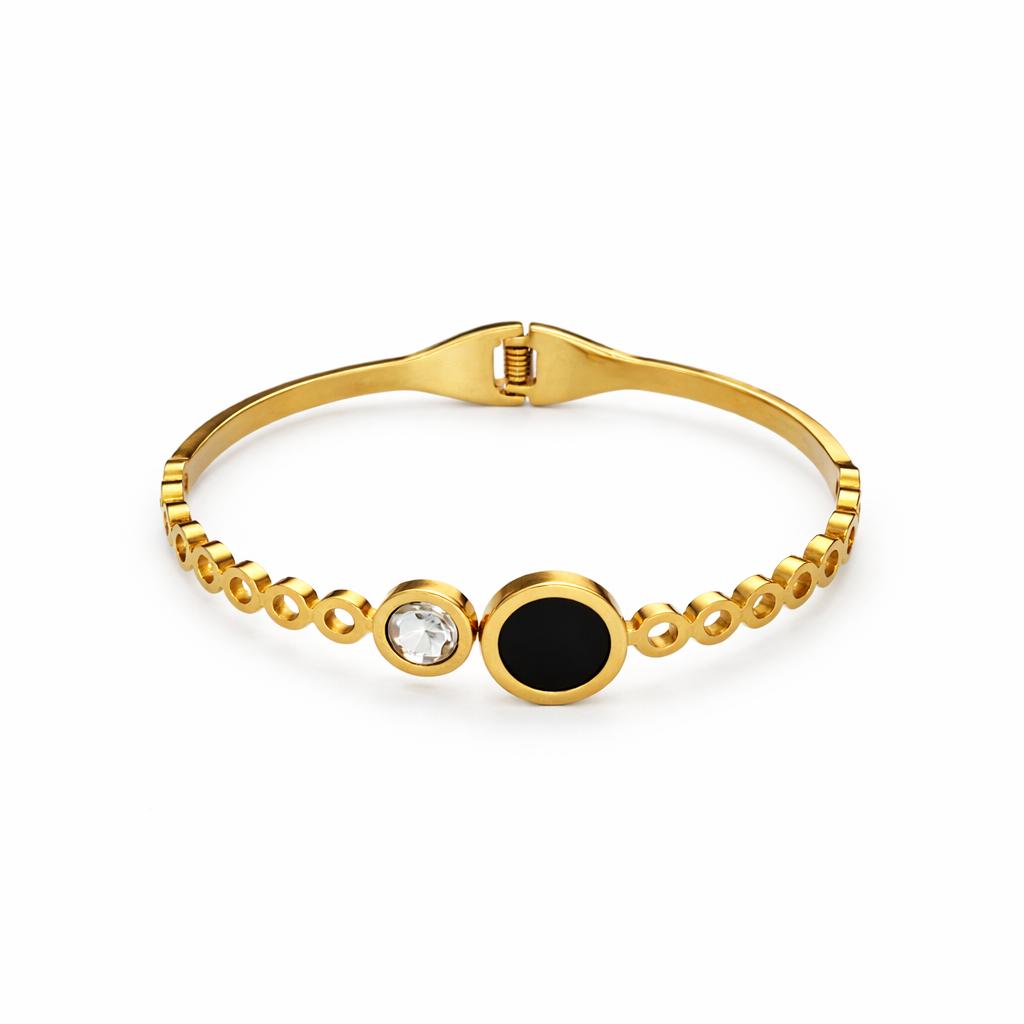 anti tarnish black stone top view